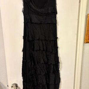 Serra Black Layered Maxi Dress